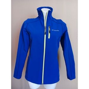 Columbia Women's Royal Blue Softshell Jacket with Yellow Trim